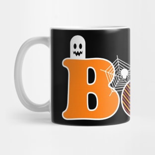 Ghost, Spider, Bat and Witch Hat Boo Halloween Mug